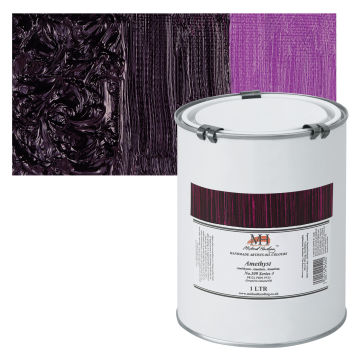 Michael Harding Artists Oil Color - Amethyst, 1 Liter swatch and can