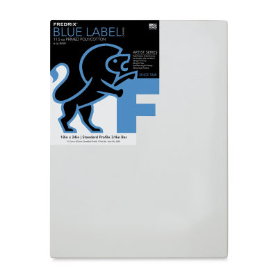 Fredrix Blue Label Cotton Canvas - 18" x 24", 3/4" Profile