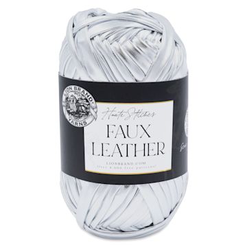 Open in modal - Lion Brand Yarn Haute Stitches Faux Leather Yarn - Disco, 39 yds