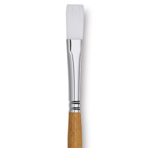 Grumbacher Bristlette Brush - Flat, Long Handle, Size 5