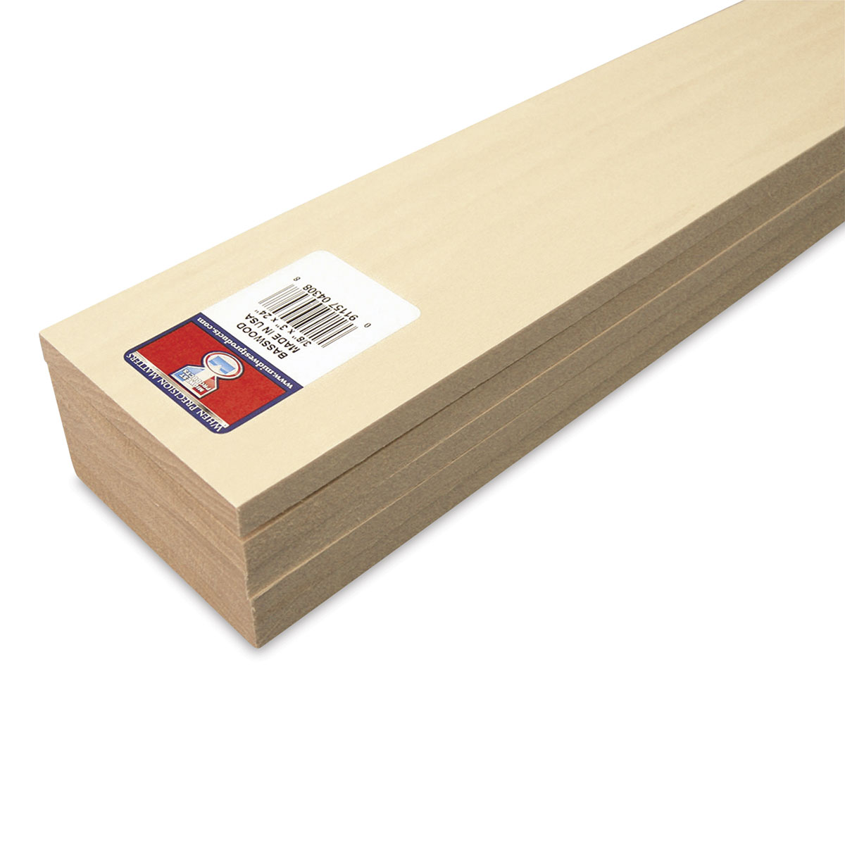 Midwest Basswood Sheets 1/8x2x24 (15) [MID4113] - AMain Hobbies