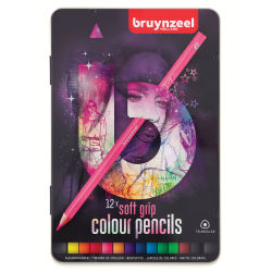 Bruynzeel Soft Grip Colored Pencils - Pink Packaging, Set of 12
