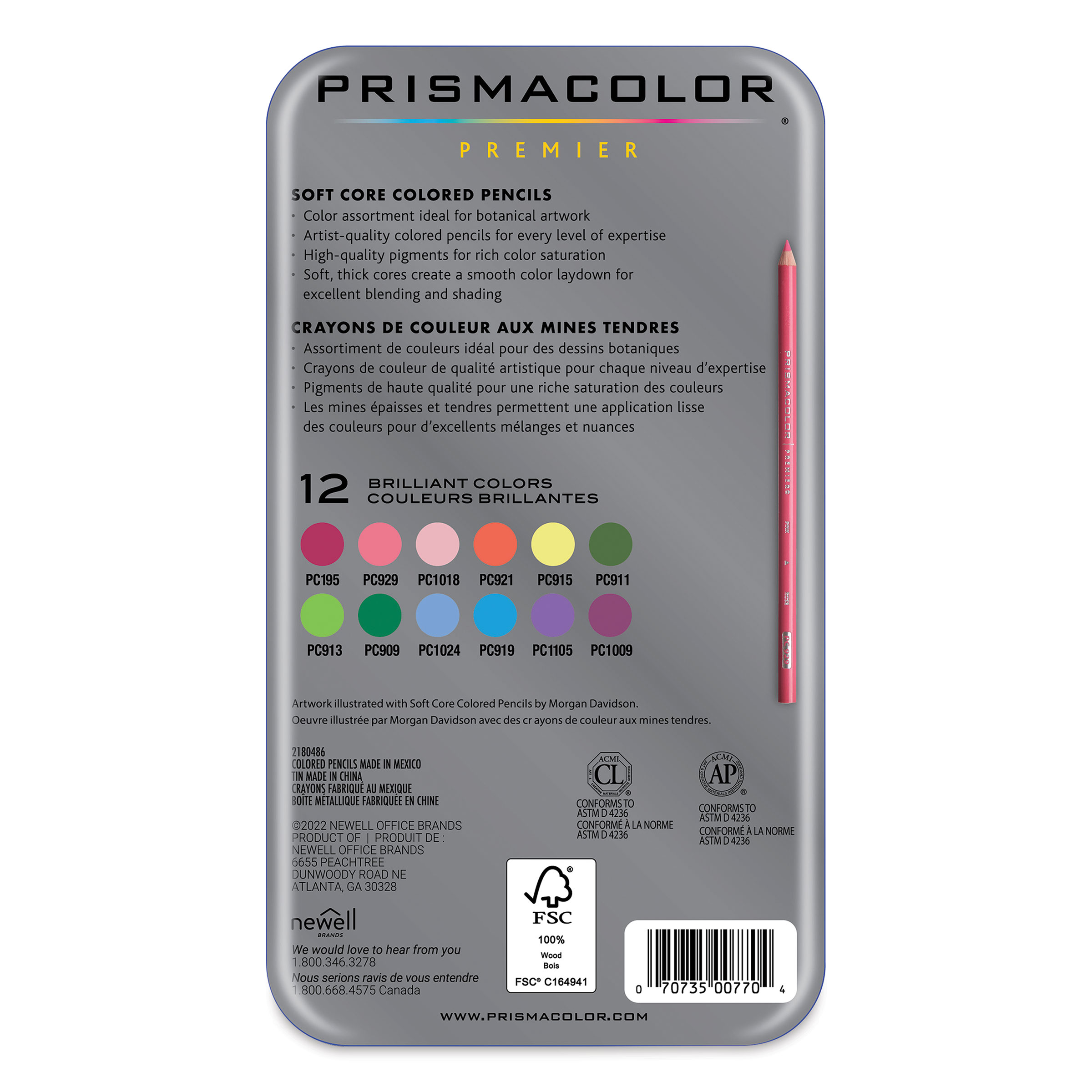 Prismacolor Premier Colored Pencil - Botanical Colors, Set of 12
