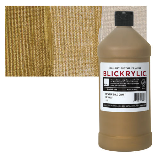 Blickrylic Student Acrylics - Metallic Soft Gold, Quart