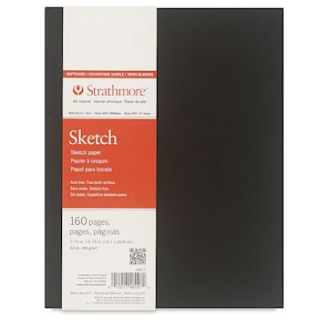 Open in modal - Strathmore Softcover 400 Series Sketch Artist Journal - 9-3/4" x 7-3/4", White, 60 lb, 160 Pages