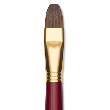 Open in modal - Blick Master Synthetic Kolinsky Brush - Long Handle, Bright, Size 18, close-up