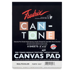 Fredrix Can-Tone Pre-Toned Canvas Pads - Front cover of Pad shown