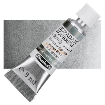 Open in modal - Schmincke Horadam Aquarell Watercolor - Glacier Black, 5 ml tube and swatch