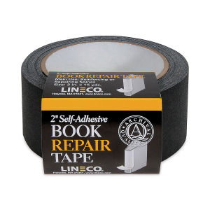 Lineco Spine Repair Tape - 2'' x 15 yards, Black, Cloth