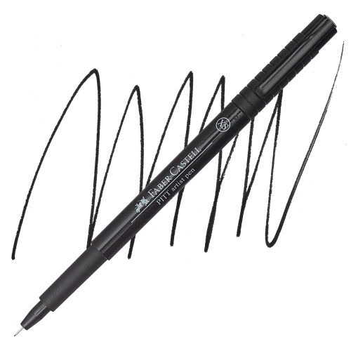Faber-castell PITT Artist Black Pen Set of 4 Superfine, Fine
