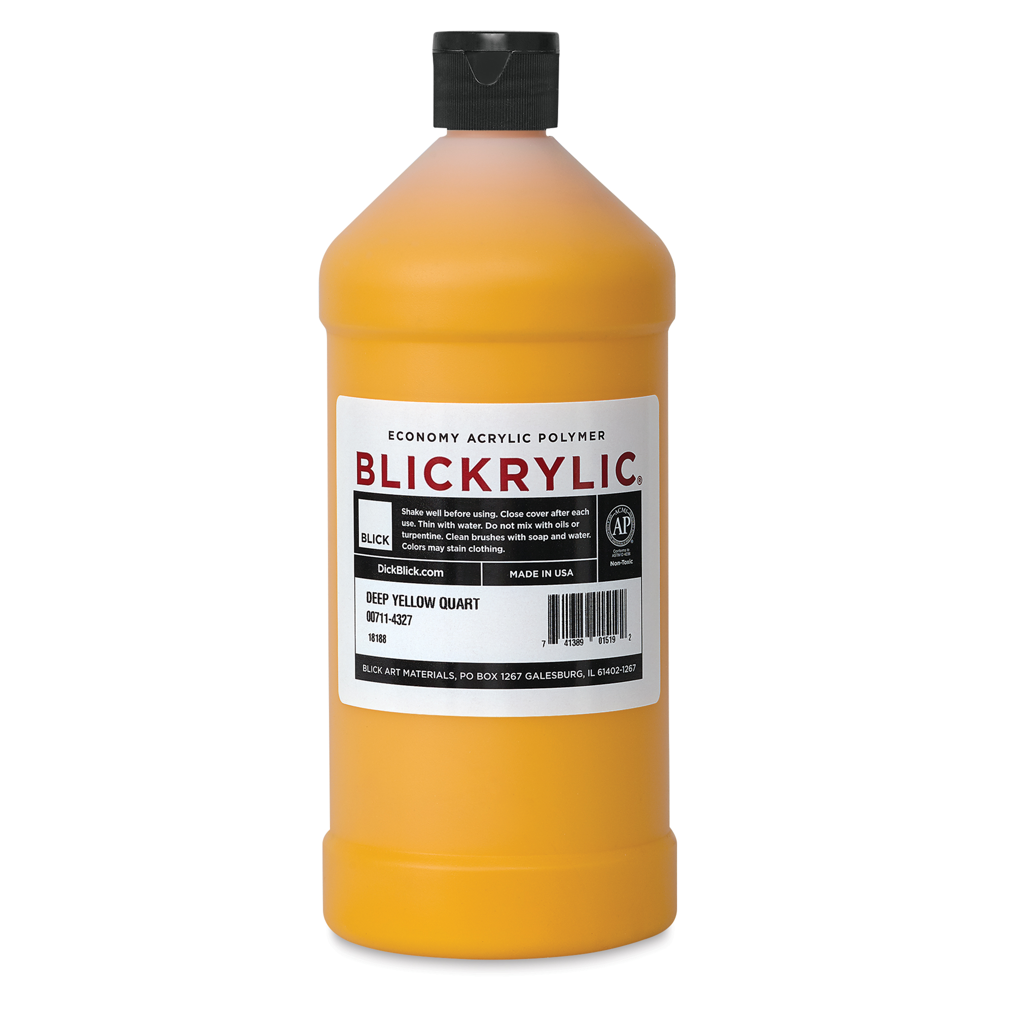 Blickrylic Student Acrylics - Deep Yellow, Half Gallon