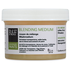 R&F Oil Blending Mediums - Front of 8 oz jar of Blending medium