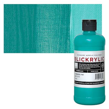 Open in modal - Blickrylic Student Acrylic - Turquoise, Pint and swatch