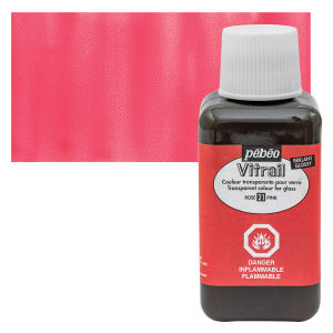 Pebeo Vitrail Paint - Pink, 250 ml bottle