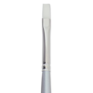 Open in modal - Silver Brush Silverwhite Synthetic Brush - Bright, Short Handle, Size 4 close up