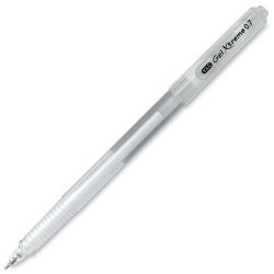 Yasutomo Y&C Gel Xtreme Pen - Angled view of single White pen
