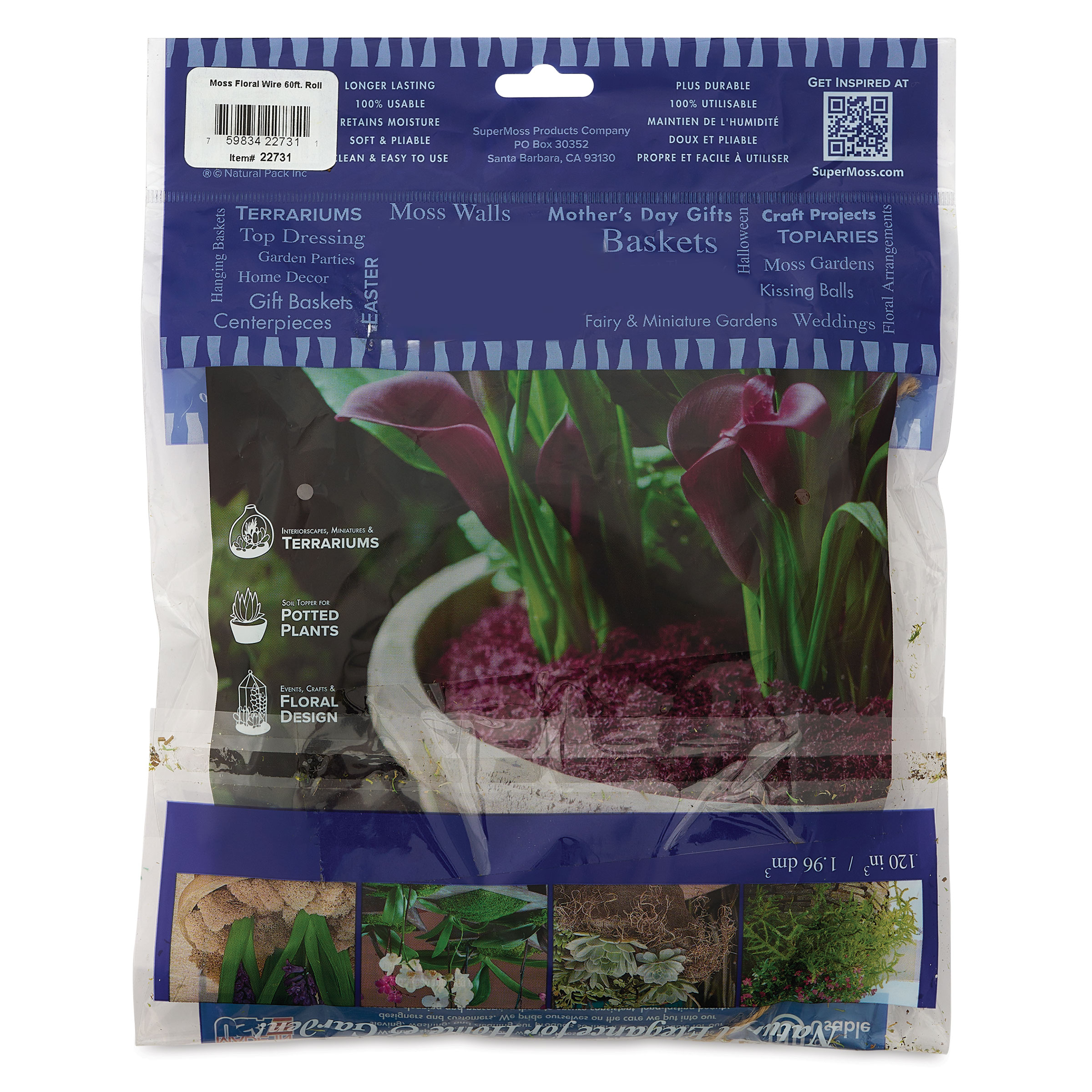SuperMoss Moss Floral Wire | BLICK Art Materials