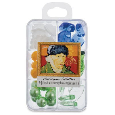 John Bead Masterpiece Collection Glass Bead Box - Self Portrait with Bandaged Ear/Vincent van Gogh (Front of packaging)