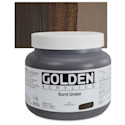 Golden Heavy Body Artist Acrylics - Burnt Umber, 32 oz Jar