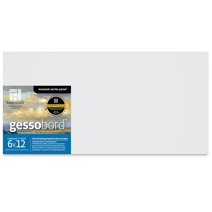 Ampersand Gessobord 6" x 12", 2" Cradled BLICK Art Materials