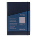 Fabriano Ecoqua Plus Fabric-Bound Notebook - Navy, 5-4/5" x 8-1/4", Dot Grid