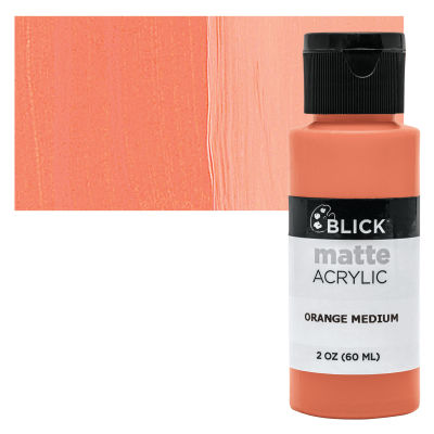 Blick Matte Acrylic - Orange Medium, 2 oz bottle