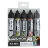Sennelier Abstract 3D Liner - Metallics, Set of 5