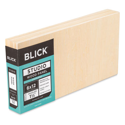 Blick Studio Artists' Wood Panel - Gallery Cradle, 6" x 12", 1-1/2" Cradle