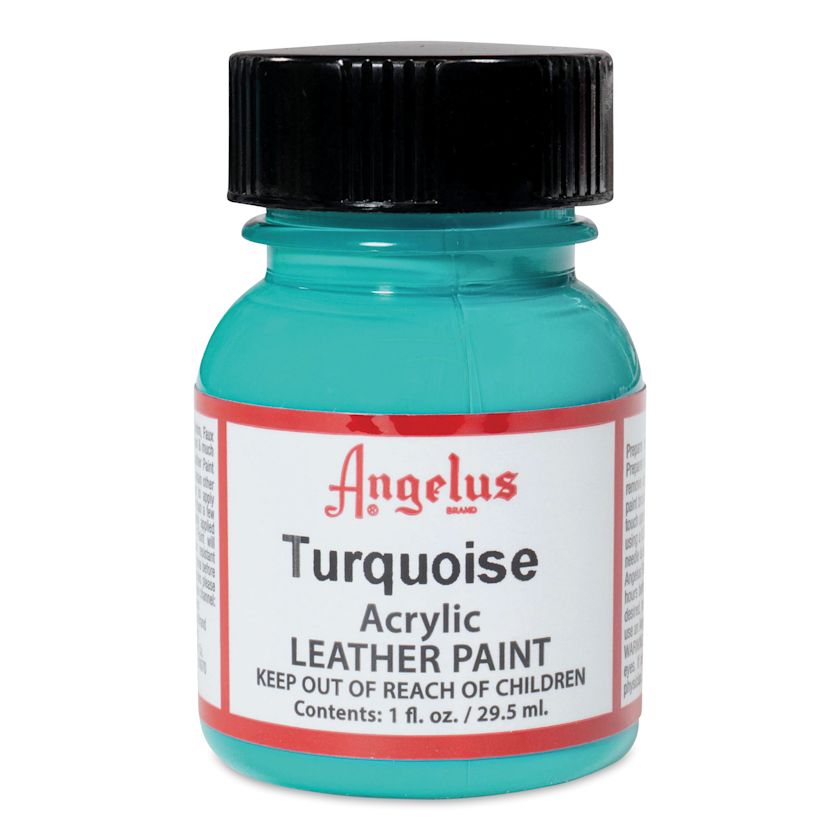 Angelus Leather Paint 1 oz, Turquoise BLICK Art Materials