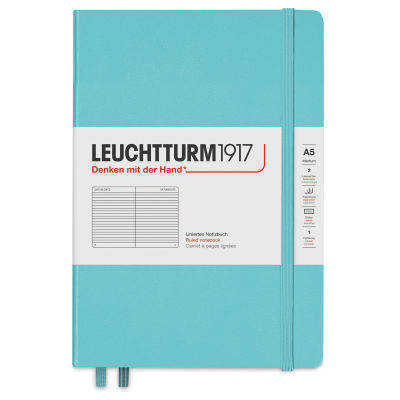 Leuchtturm1917 Ruled Hardbound Notebook - Aquamarine, 5-3/4" x 8-1/4"