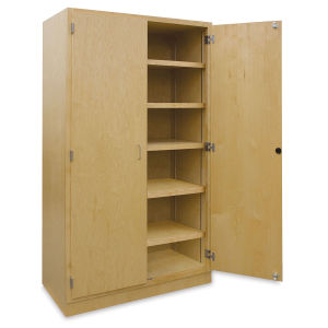 Hann Large Capacity Storage Cabinet with 5 Shelves, Maple