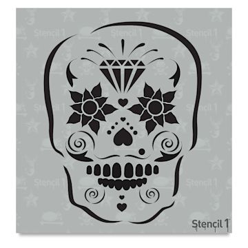 Open in modal - Stencil1 Stencil - Sugar Skull, 5-3/4'' x 6''