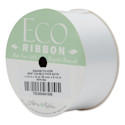 Morex Recycled Double Faced Satin Ribbon - White, 1-1/2" x 10 yd