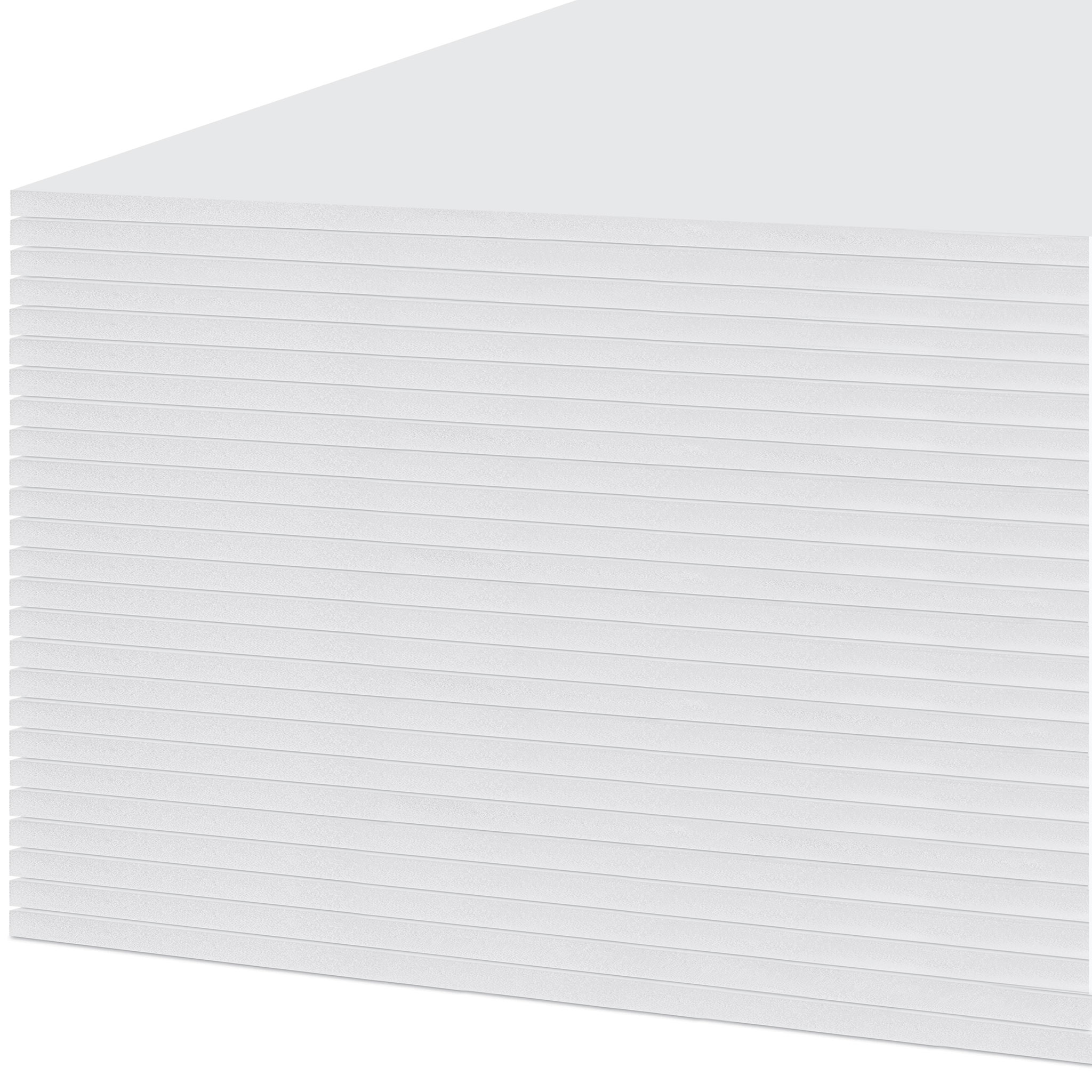 48 x 96 x 1/2 inch White Foam Board 12 pack