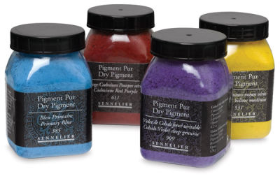 Sennelier Dry Pigments - Four Jars of different color Pigments shown
