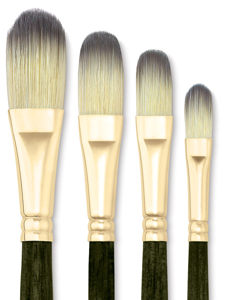 Princeton Brush Umbria Synthetic Blend Acrylic & Gouache Brush, Bright, 4