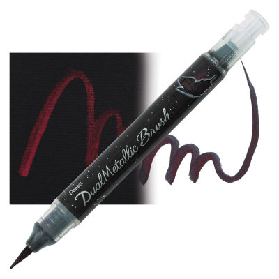 Pentel Arts Dual Metallic Brush Pen - Black/Metallic Red