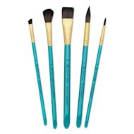 Royal & Langnickel Menta Synthetic Squirrel Watercolor Wash Brush Set