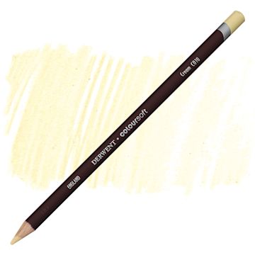 Open in modal - Derwent Coloursoft Pencil - Cream pencil and swatch