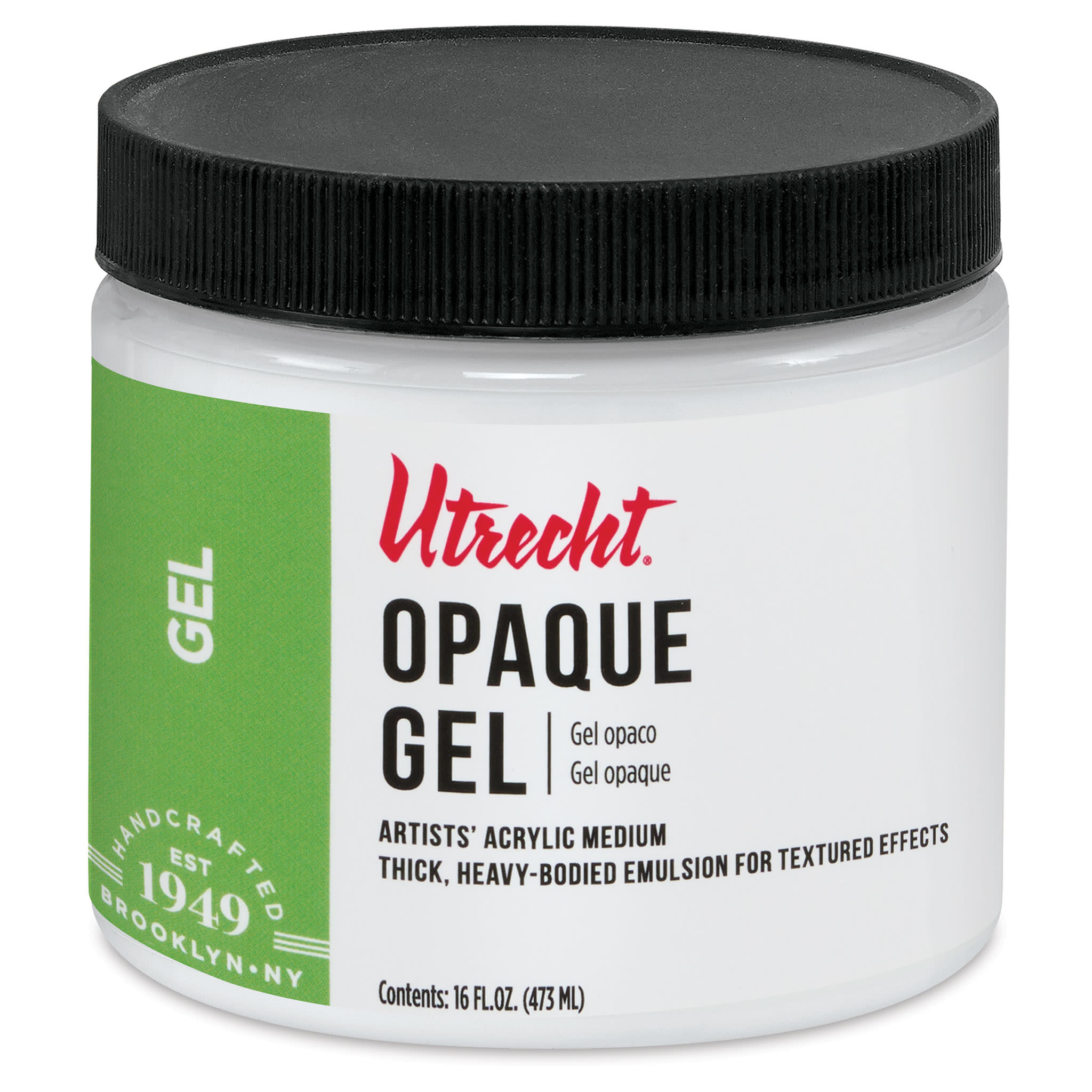 New look! Same formula - Utrecht Artists' Acrylic Opaque Gel Medium, 16 oz