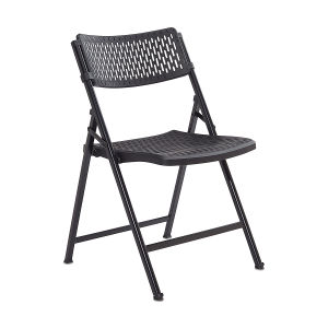 National Public Seating Airflex Folding Chair - Black, Set of 4