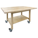 Hann Student Project Table with Casters - Maple Top, 60
