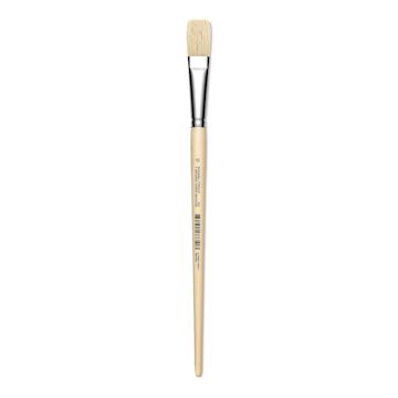 Open in modal - Utrecht Rhenish Pure Hog Bristle Brush - Flat, Size 10, Long Handle