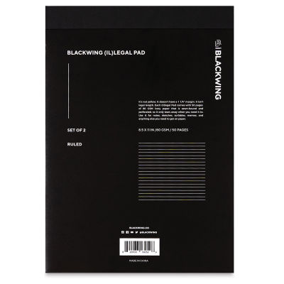 Blackwing Illegal Pad, Ruled, 8.5" x 11", Cover