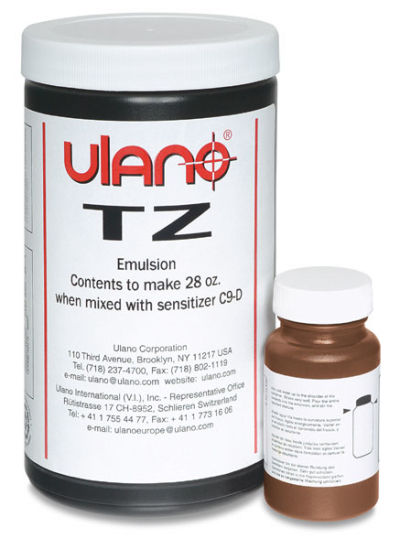 Ulano Fotocoat TZ Diazo Screen Printing Emulsion - 28 oz bottle shown with Sensitizer