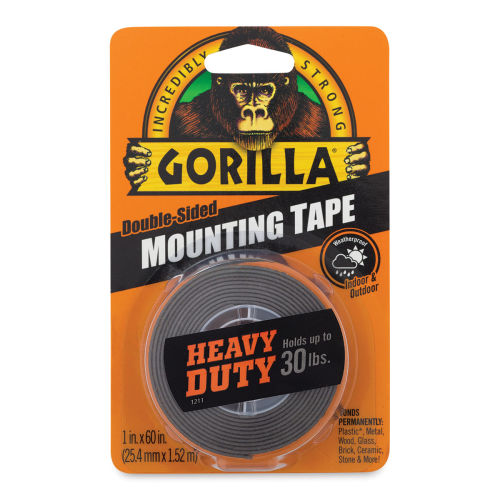 Gorilla Mounting Tape - Heavy Duty, Black, 1 x 60