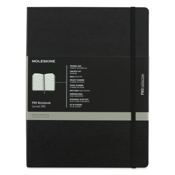 Moleskine Pro Collection Notebook - X-Large, Black, Hard Cover, 9-3/4" x 7-1/2"