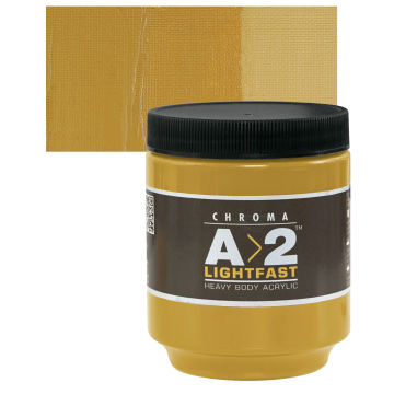 Chroma A2 Student Acrylics - Yellow Oxide, 250 ml jar