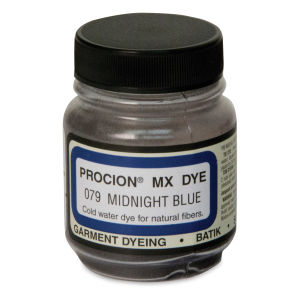 Jacquard Procion MX Fiber Reactive Cold Water Dye - Midnight Blue, 2/3 oz jar