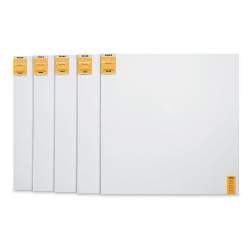 Blick Premier Stretched Cotton Canvas - Gallery Profile, Back-Stapled, 60  x 60, Pkg of 5